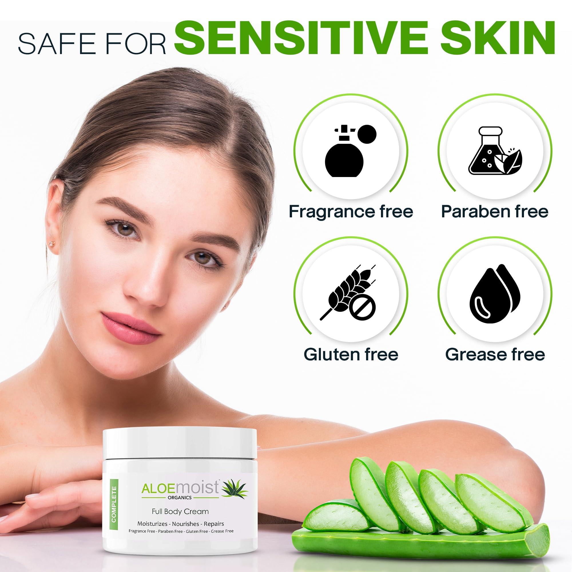 Aloemoist after-sun usage showing soothing recovery for sun-exposed skin