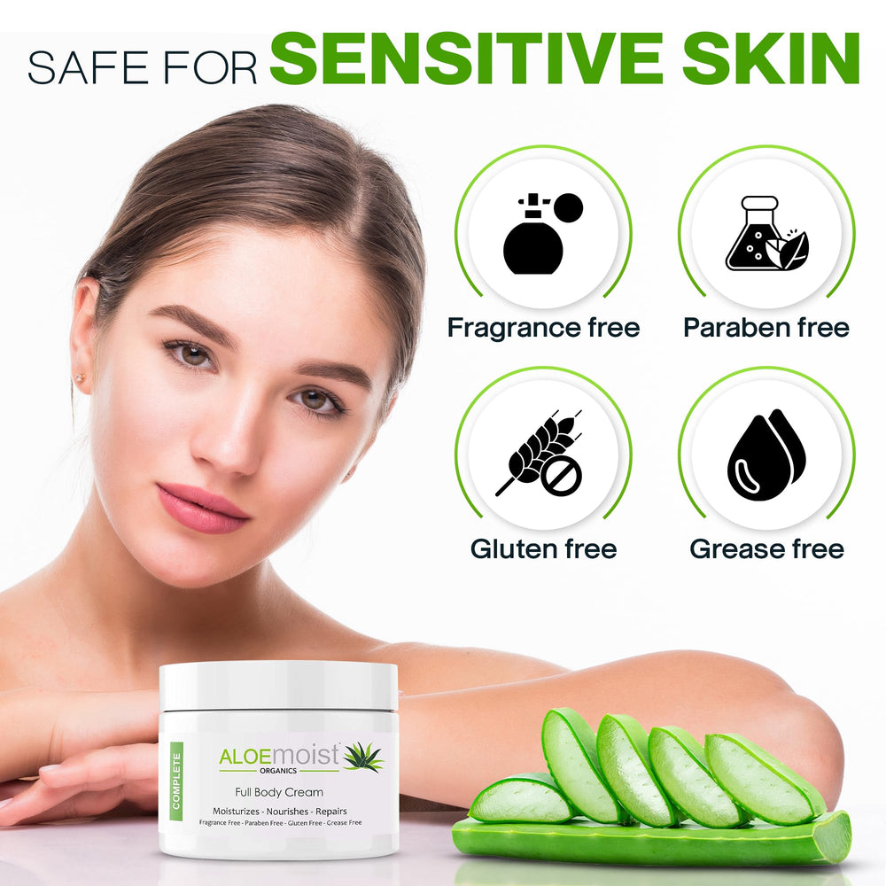 Aloemoist after-sun usage showing soothing recovery for sun-exposed skin
