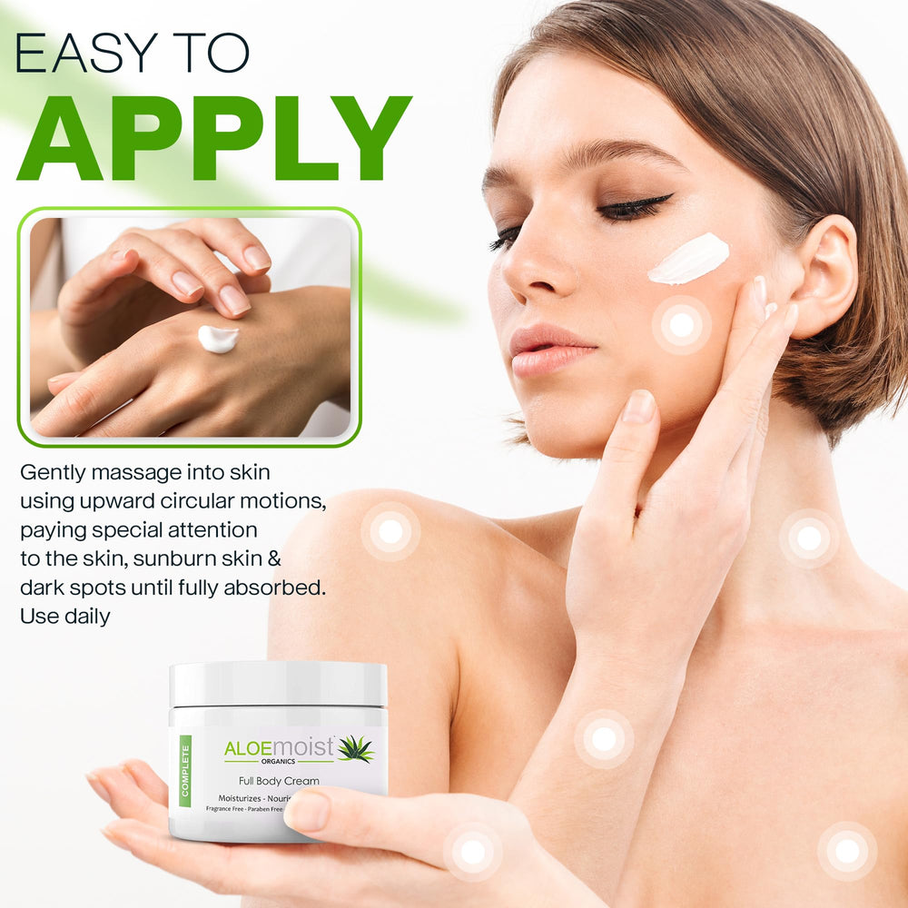 Aloemoist hands and body lotion being used for dry skin relief