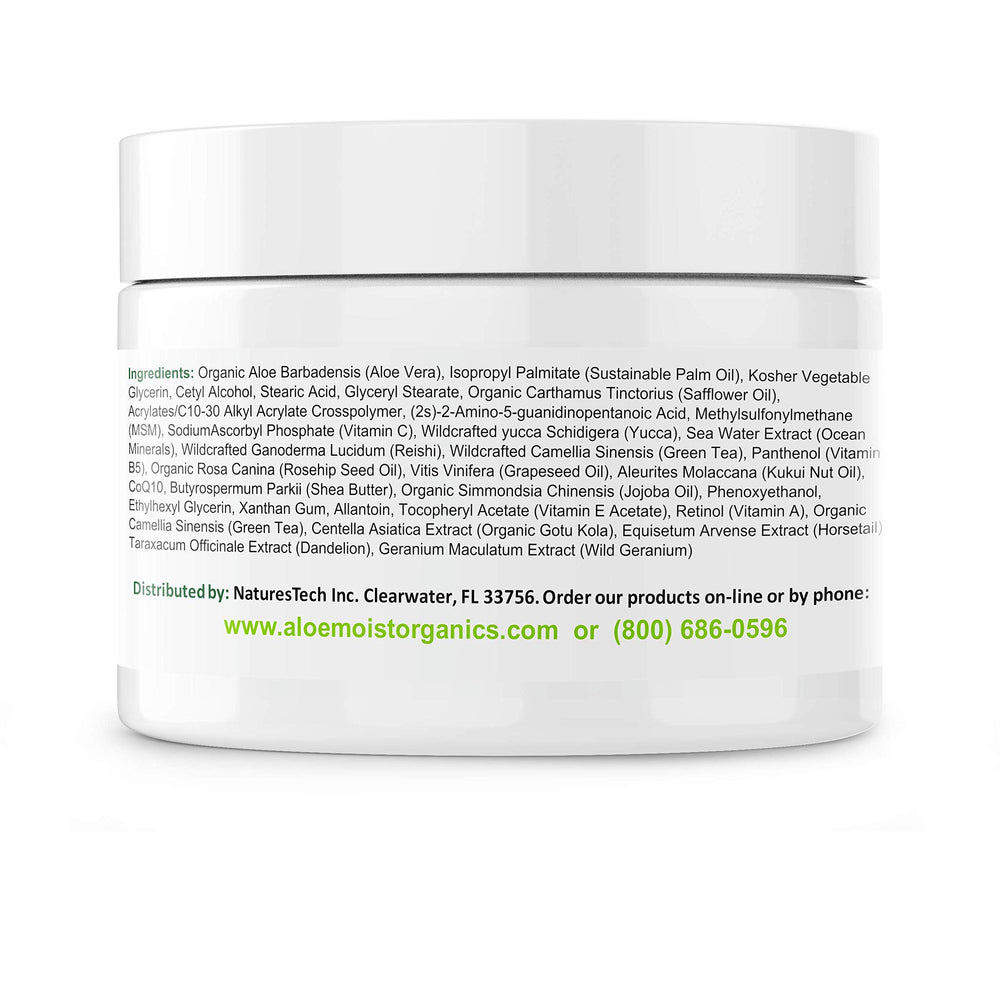 AloeMoist vitamin E and C enriched skin care for nourishment.