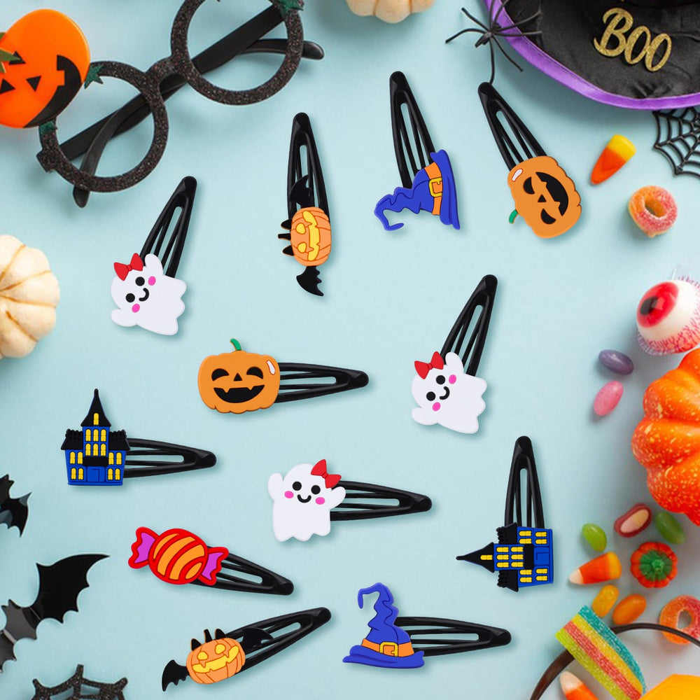 Alomois ghost hair clip adds playful Halloween detail with secure grip.