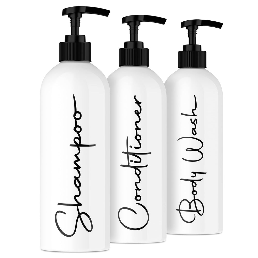 Alora three-piece dispenser set front view for organized showers.