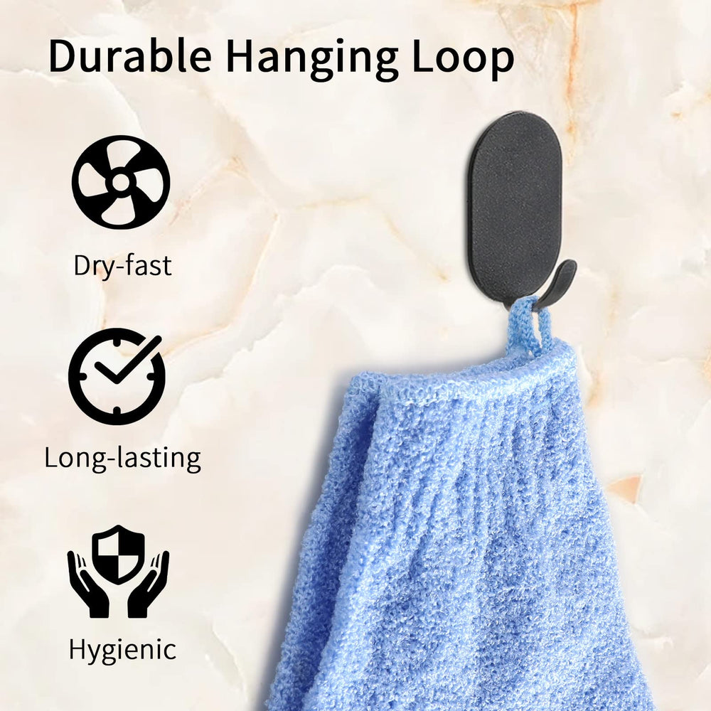 Alotpower double-sided exfoliating gloves texture for enhanced cleansing during showers