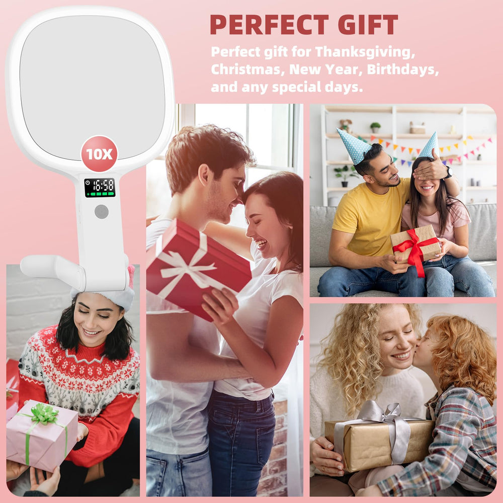 Alovely rechargeable mirror offers cordless use with long runtime.