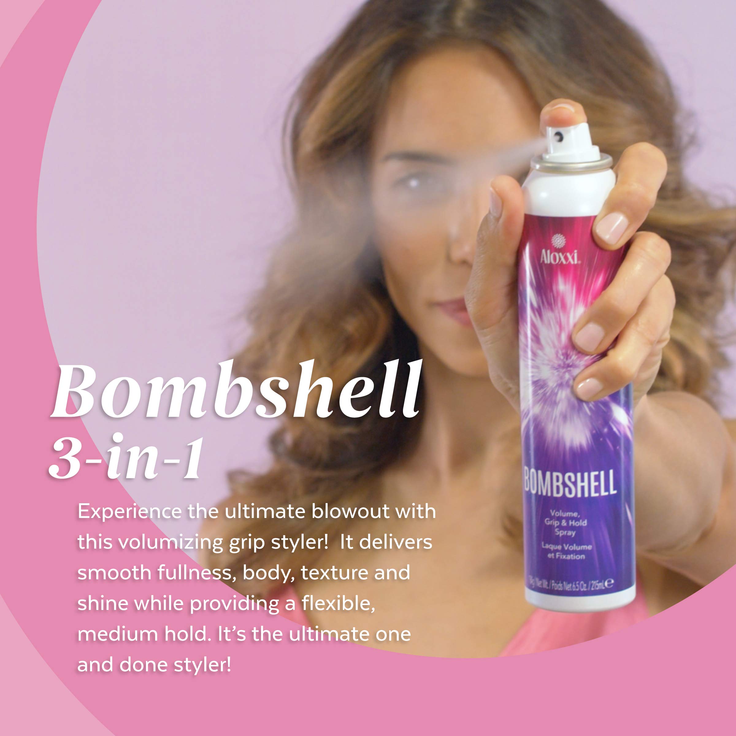 ALOXXI Bombshell textured hair close-up reveals buildable texture and flexible hold.