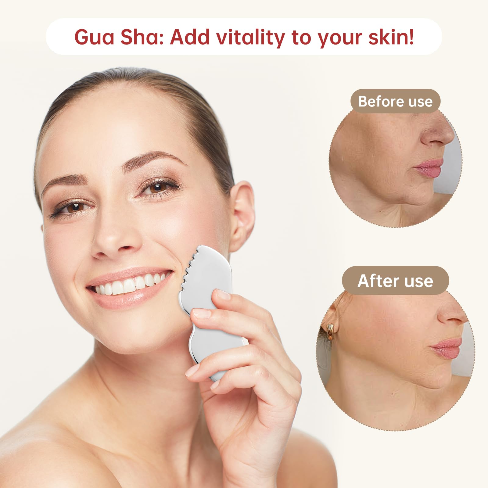 ALOYGUZ gua sha cheek sculpting tool targets cheeks for a lifted look