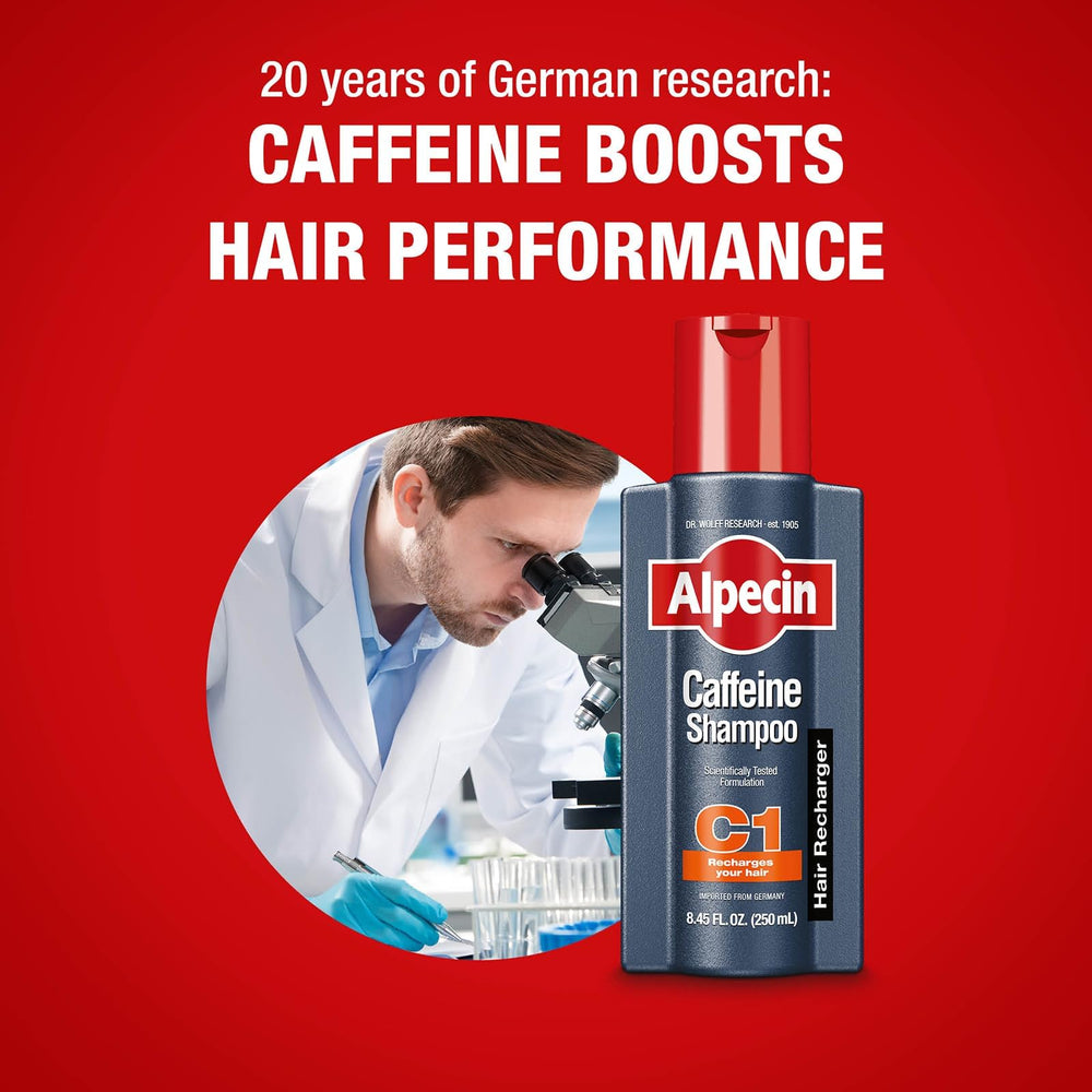 Alpecin C1 science graph visualization reinforces decades of German research.