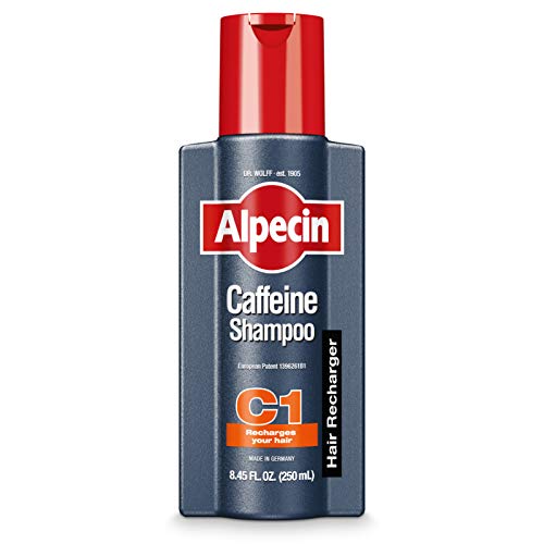 Alpecin Caffeine Shampoo rich lather ready to energize the scalp during wash.