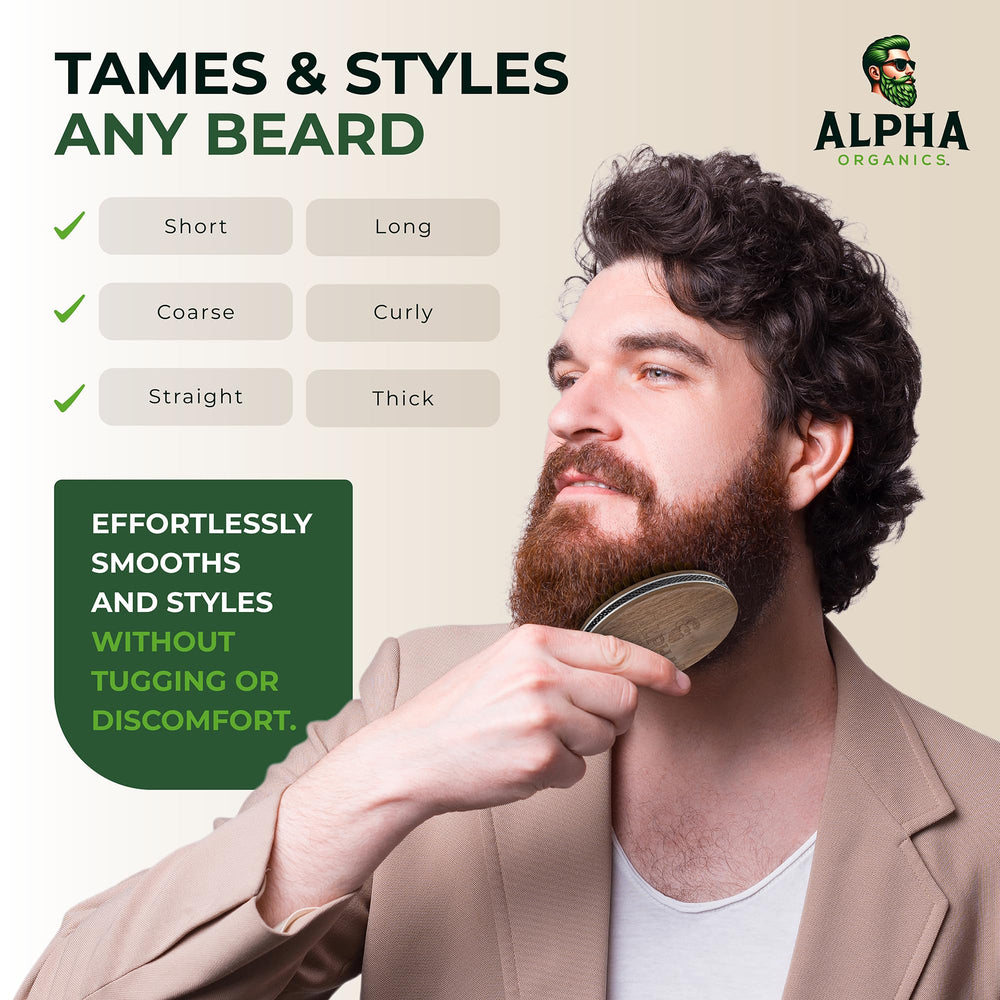 Alpha Organics gift box packaging for premium beard care gift