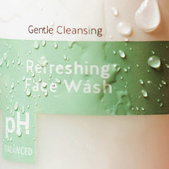 Alpha Skin Care Refreshing Face Wash foam—removes makeup and oil gently.