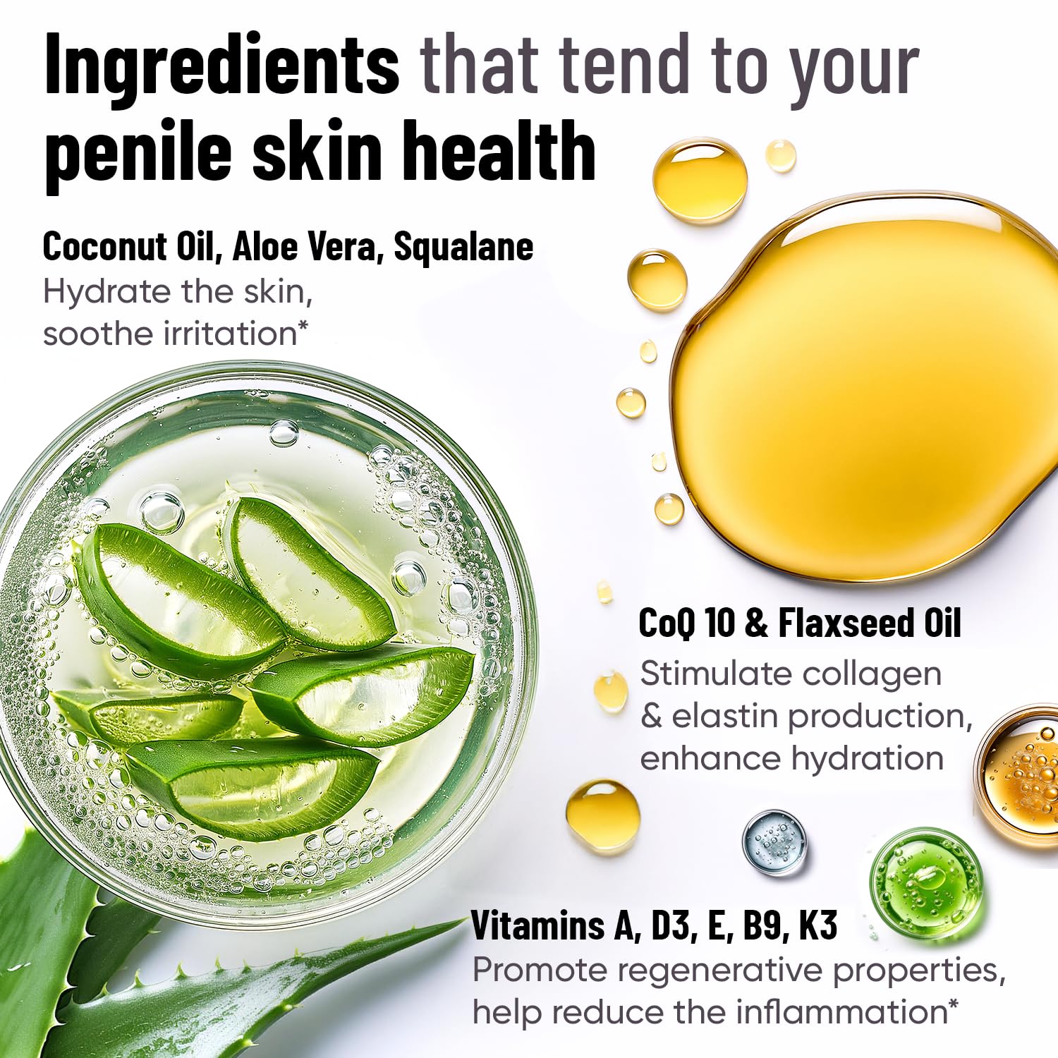 AlphaMale Premium Penile Health Cream aloe-vera focus suggests soothing plant-based hydration.