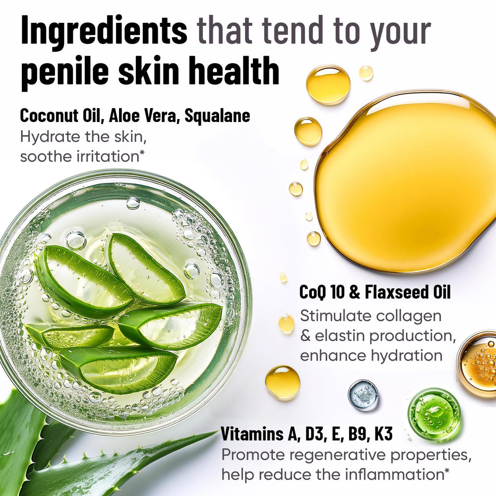 AlphaMale Premium Penile Health Cream aloe-vera focus suggests soothing plant-based hydration.