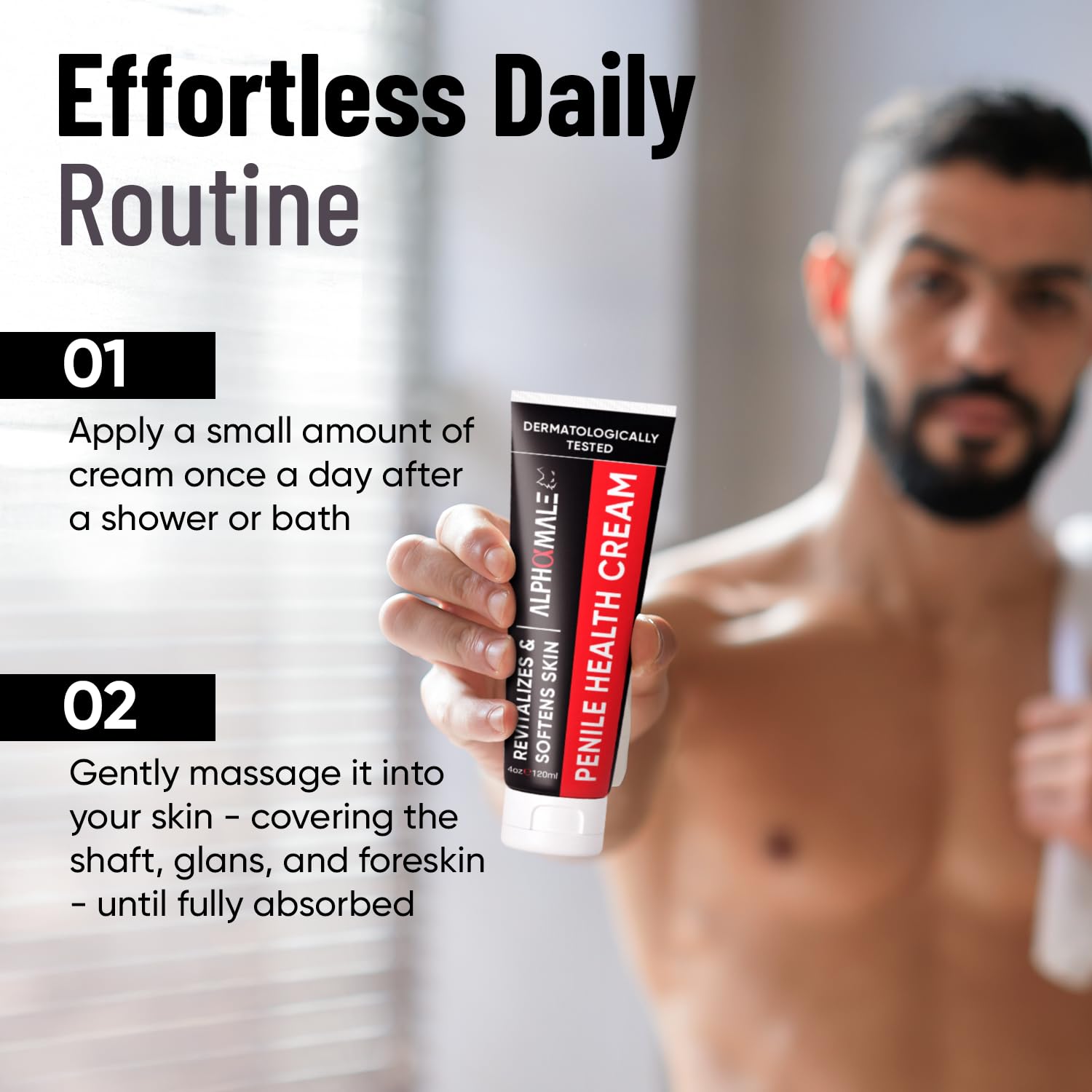 AlphaMale Premium Penile Health Cream usa-made emphasizes quality you can trust.