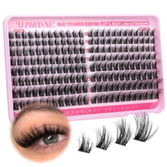 Alphonse fluffier lash clusters for left and right eyes, cat eye versatility.