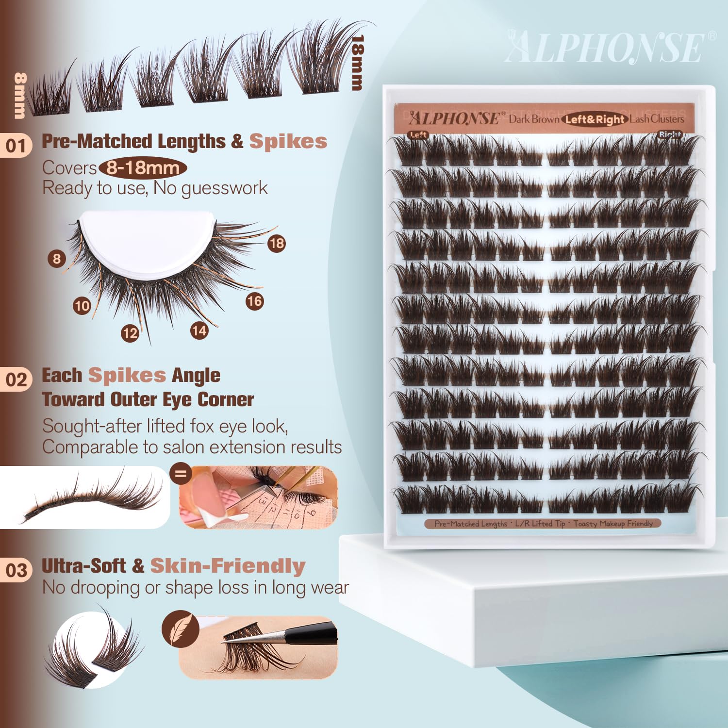 ALPHONSE lash clusters fox-eye style highlight dramatic eye shapes for bold evenings