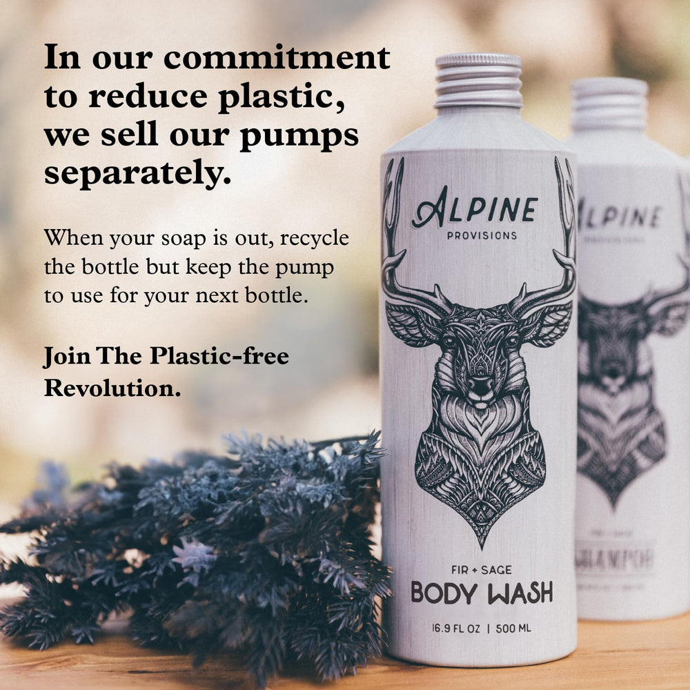 Alpine Provisions Cedar & Sandalwood shampoo with jojoba and aloe vera for scalp nourishment