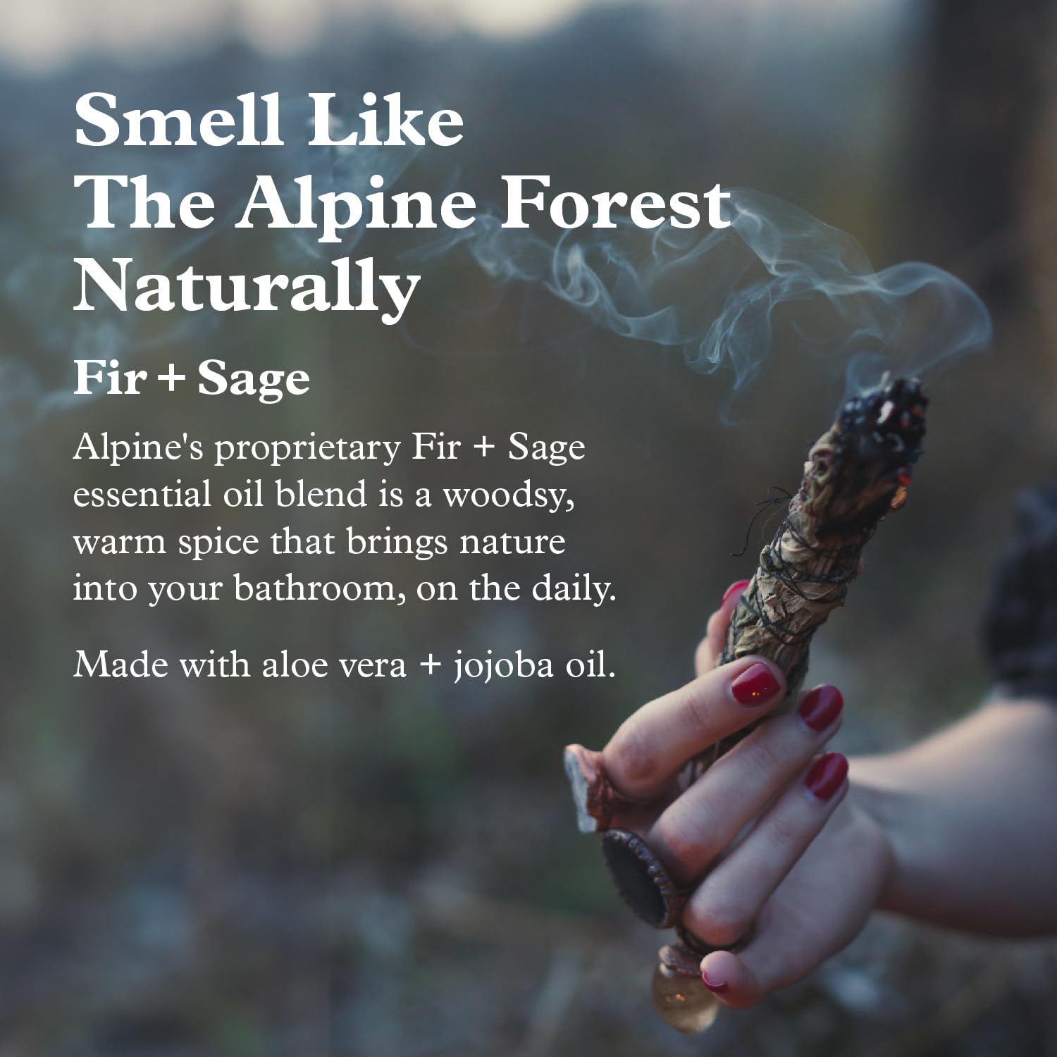 Alpine Provisions jojoba oil nourishing shampoo shows moisturizing droplets for scalp comfort.