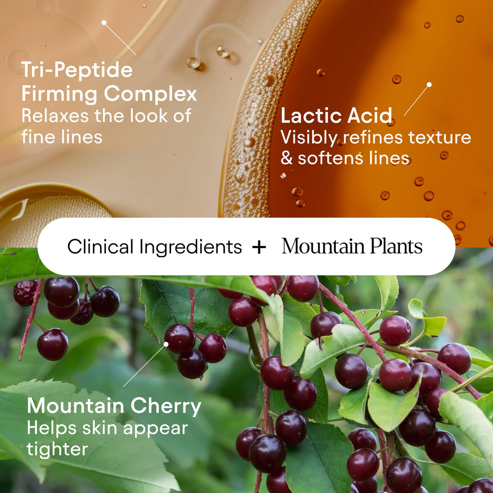 Alpyn Beauty chokecherry extract visual hints texture and smoothness.