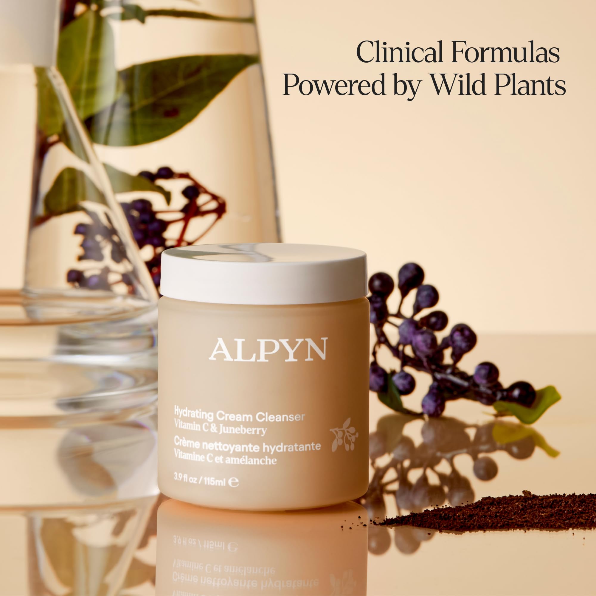 Alpyn Beauty circular jojoba beads close-up gently buff away dryness.