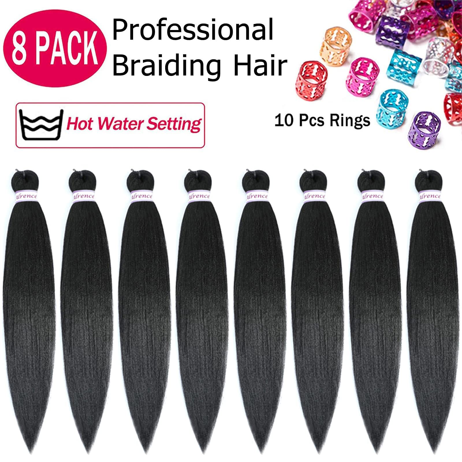 Alrence 8-pack hair weighs 95g per pack for lightweight comfortable wear