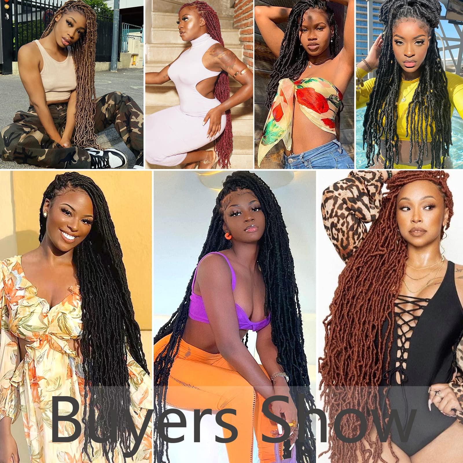 Alrence goddess locs full-head look showcasing full-volume long crochet style.