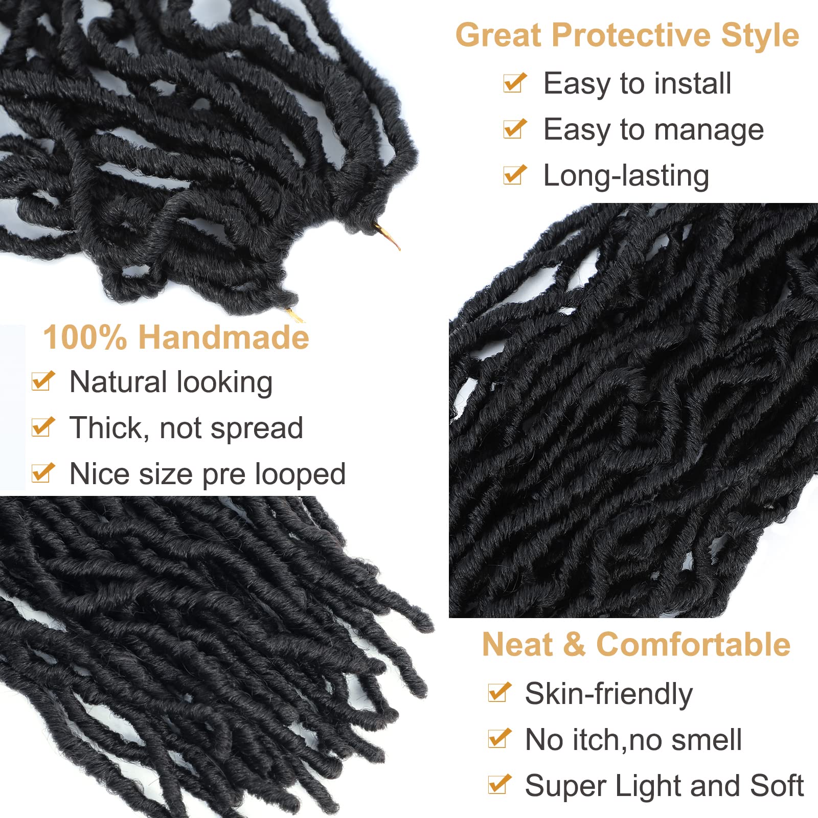 Alrence pre-looped crochet locs easy-install system for quick styling.