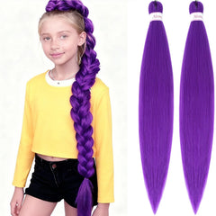 Alrence purple braiding hair 30-inch package ready to install for protective styles.