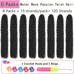 Alrence Water Wave Hair close-up highlights soft touch and natural movement.