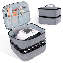 ALSLEA nail polish organizer fabric texture shows durable Oxford material for long-lasting storage.