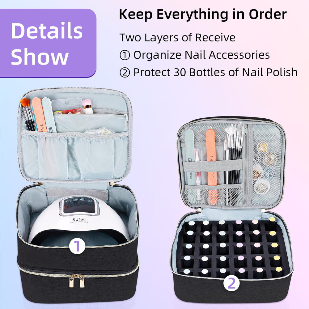ALSLEA Nail Polish Organizer foam bottle protector cushions bottles during transport