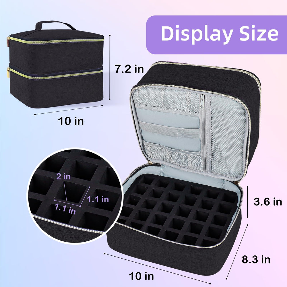 ALSLEA Nail Polish Organizer multiple pockets support organized nail supplies