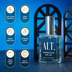 ALT. FRAGRANCES Farouche No. 29 cap-closeup highlights luxe presentation for gifts.