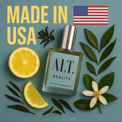 ALT. FRAGRANCES Reality citrus and bergamot with neroli image suggesting fresh, invigorating scent for daytime wear.