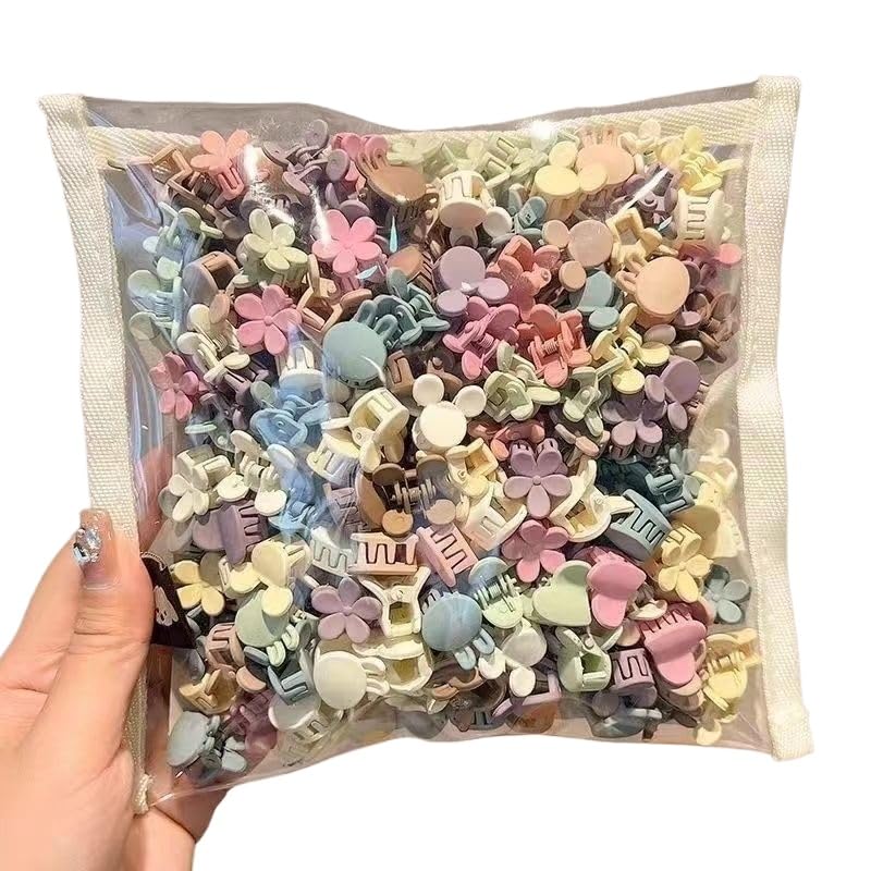 ALTALIVA pastel flower designs mini hair clips brighten everyday hairstyles with cheerful color.