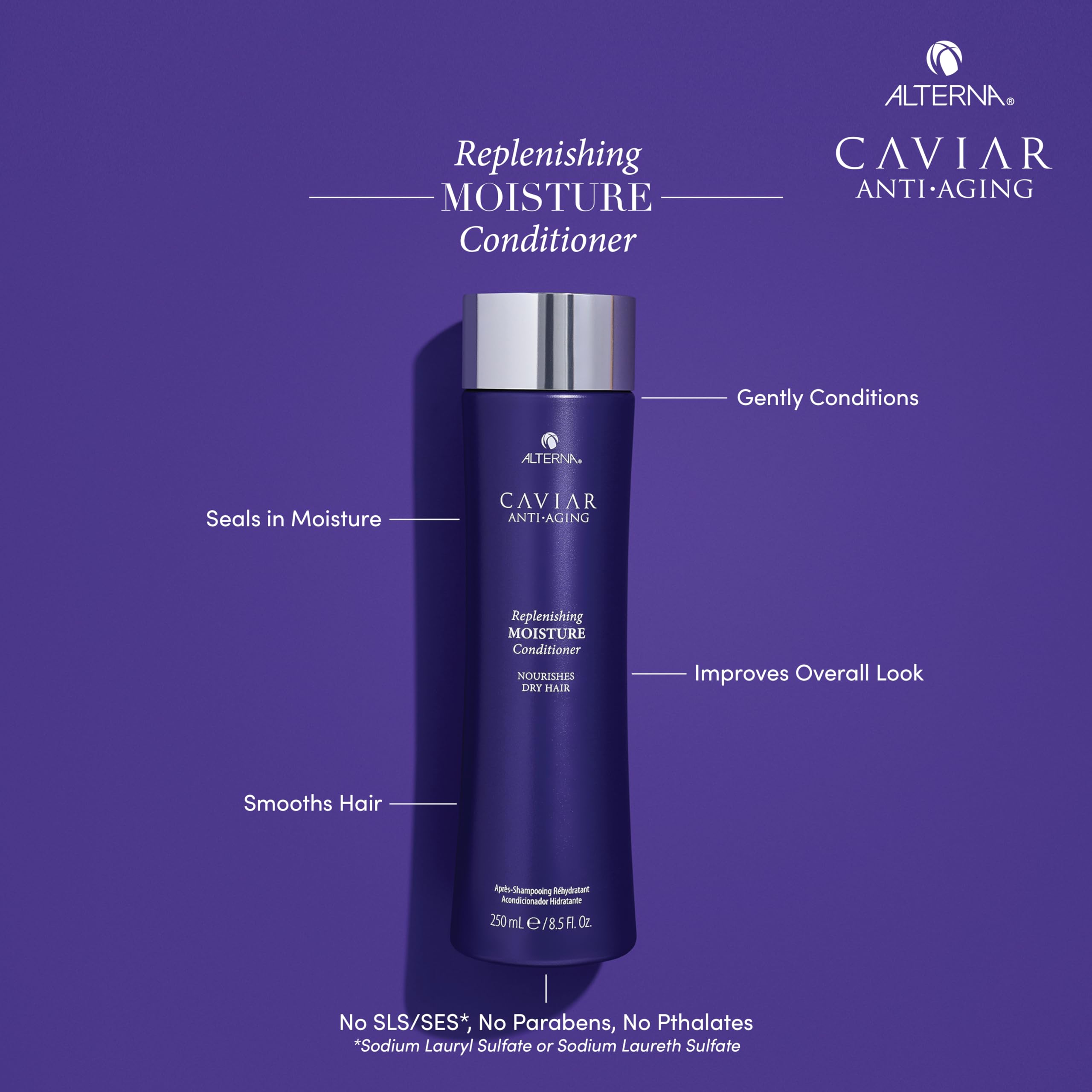 Alterna Caviar color hold UV shields swatch; color protection against sun exposure.