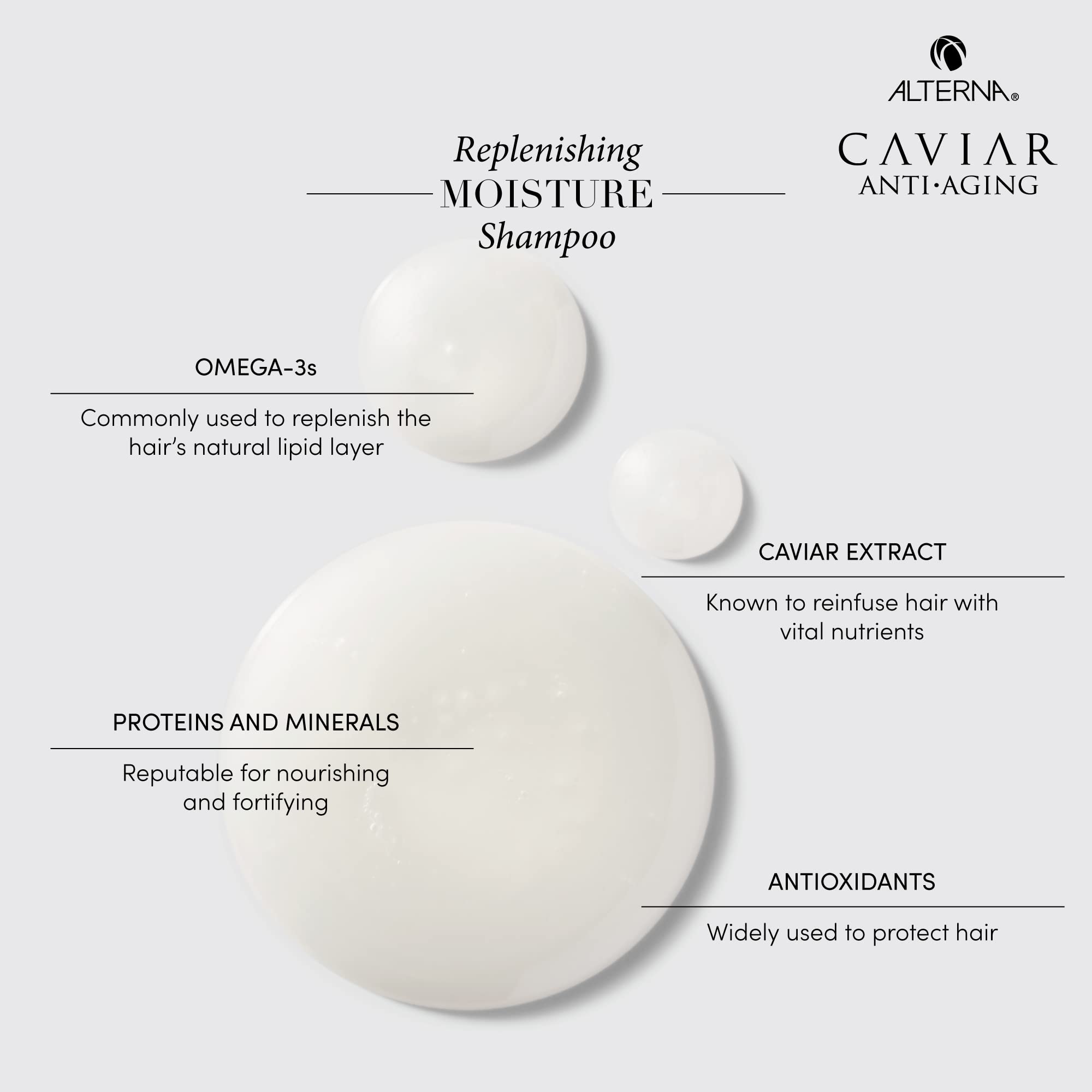 Alterna Caviar Anti-Aging Moisture Shampoo lathers beautifully on damp hair.