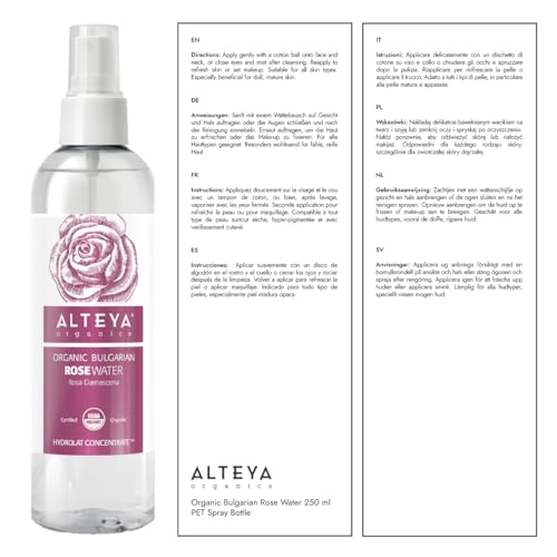 Alteya Organics Rose Water hair-care tip misting between washes.