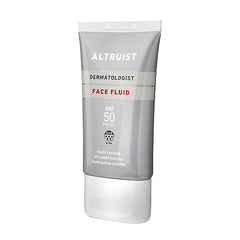 Altruist Sunscreen Fluid SPF50 no white cast for an invisible finish.