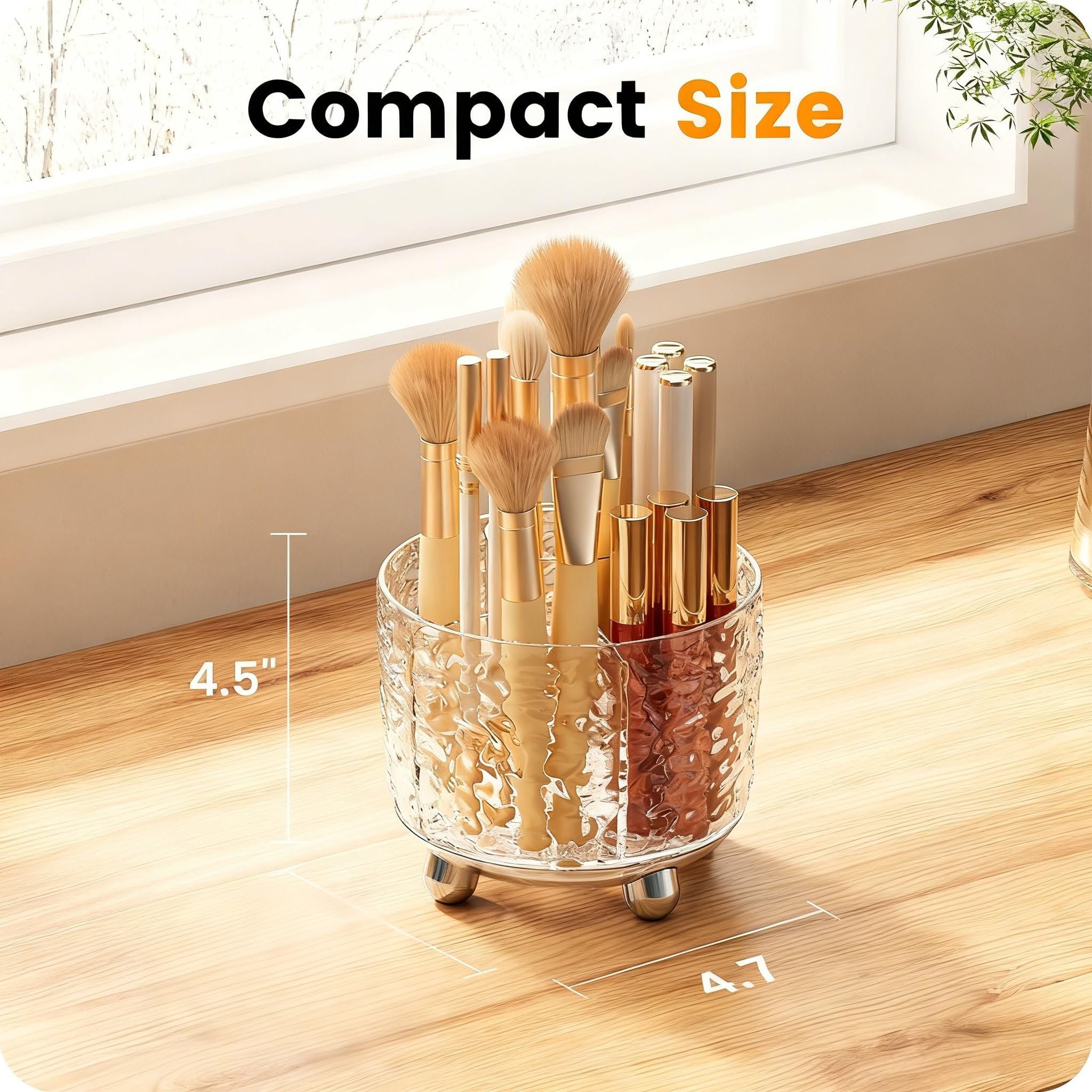 A-LuGei 360-degree rotation base offers smooth access to cosmetics from any angle.