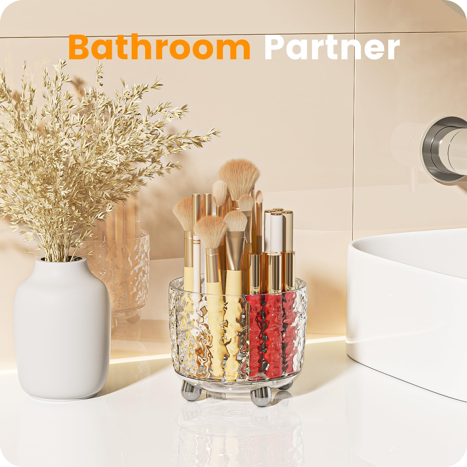 A-LuGei makeup storage and beyond keeps toothbrushes, pens, or remotes neatly organized.