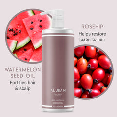ALURAM conditioner with rosehip and watermelon seed oils for color retention.