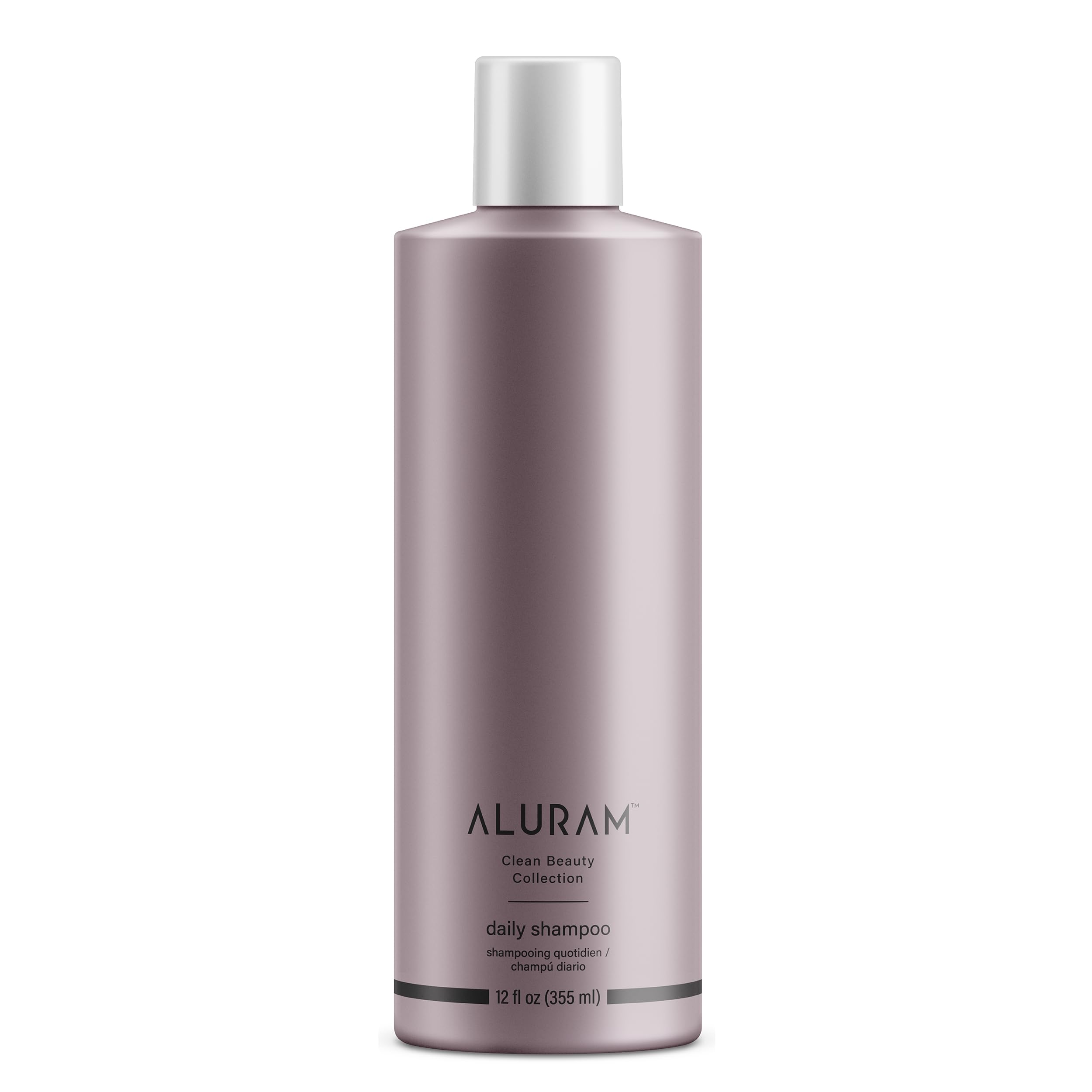 Aluram Coconut Water Daily Shampoo bottle shows hydrating formula for all hair types.