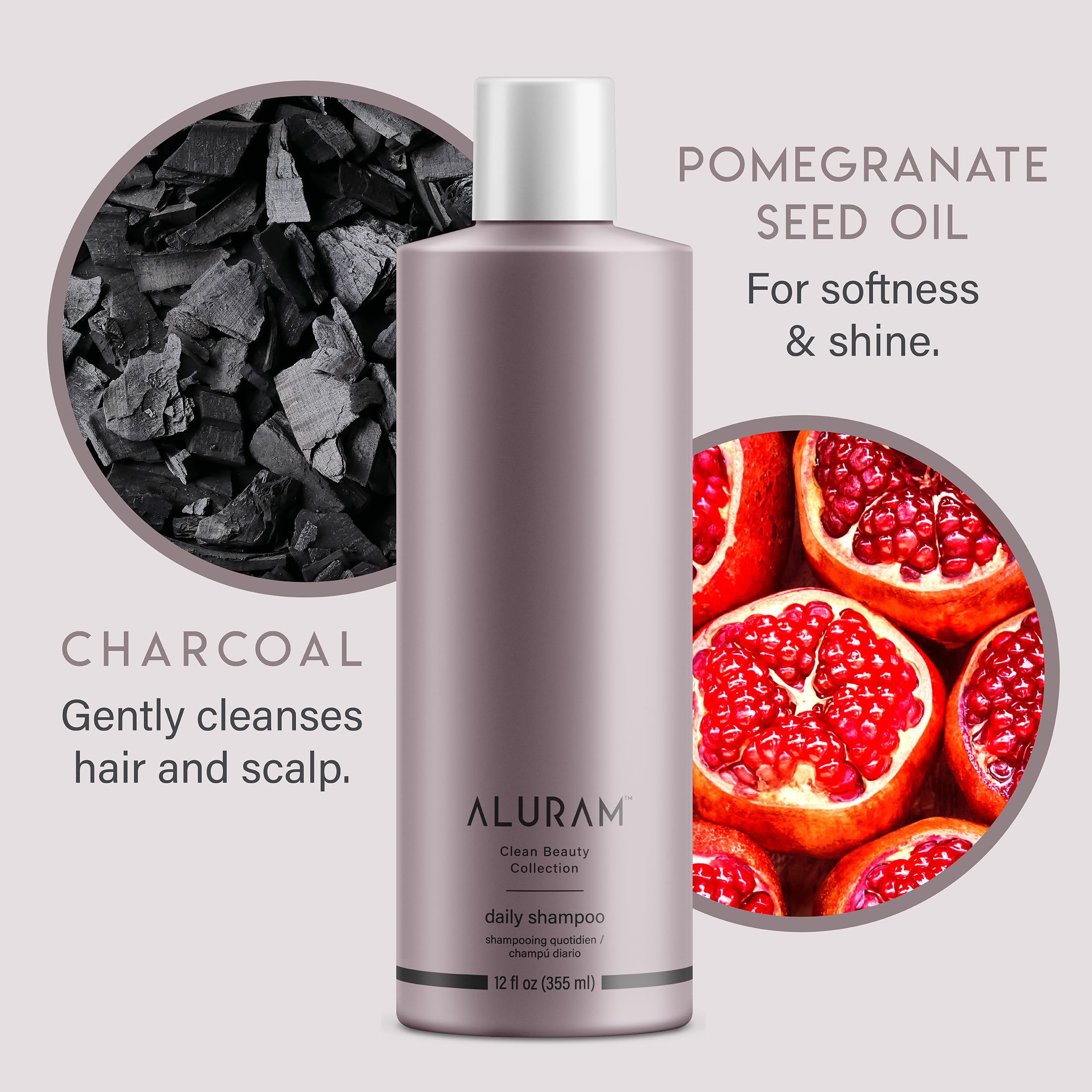 Aluram Coconut Water Daily Shampoo lather demonstrates nourishing hydration.