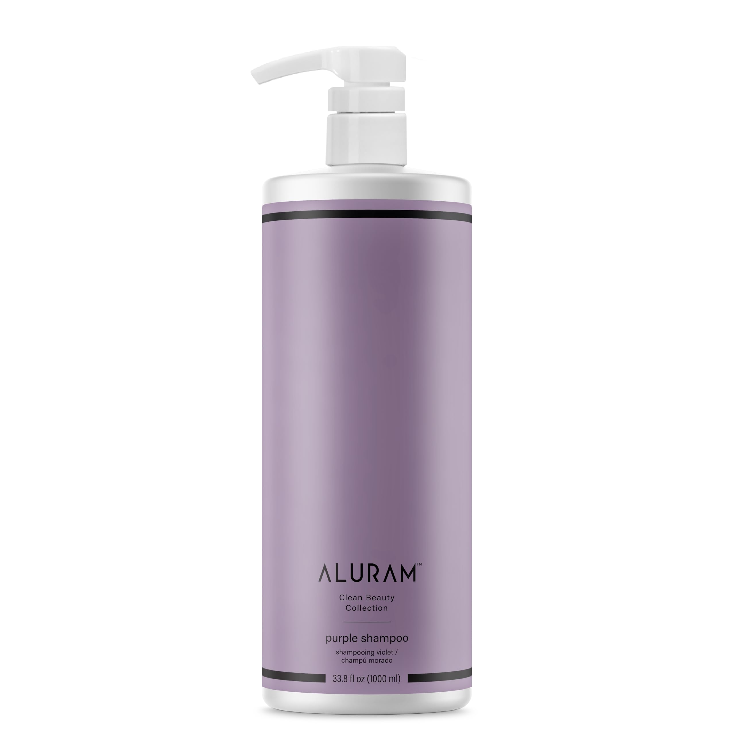 ALURAM coconut water purple shampoo bottle for brass control and cooler blondes