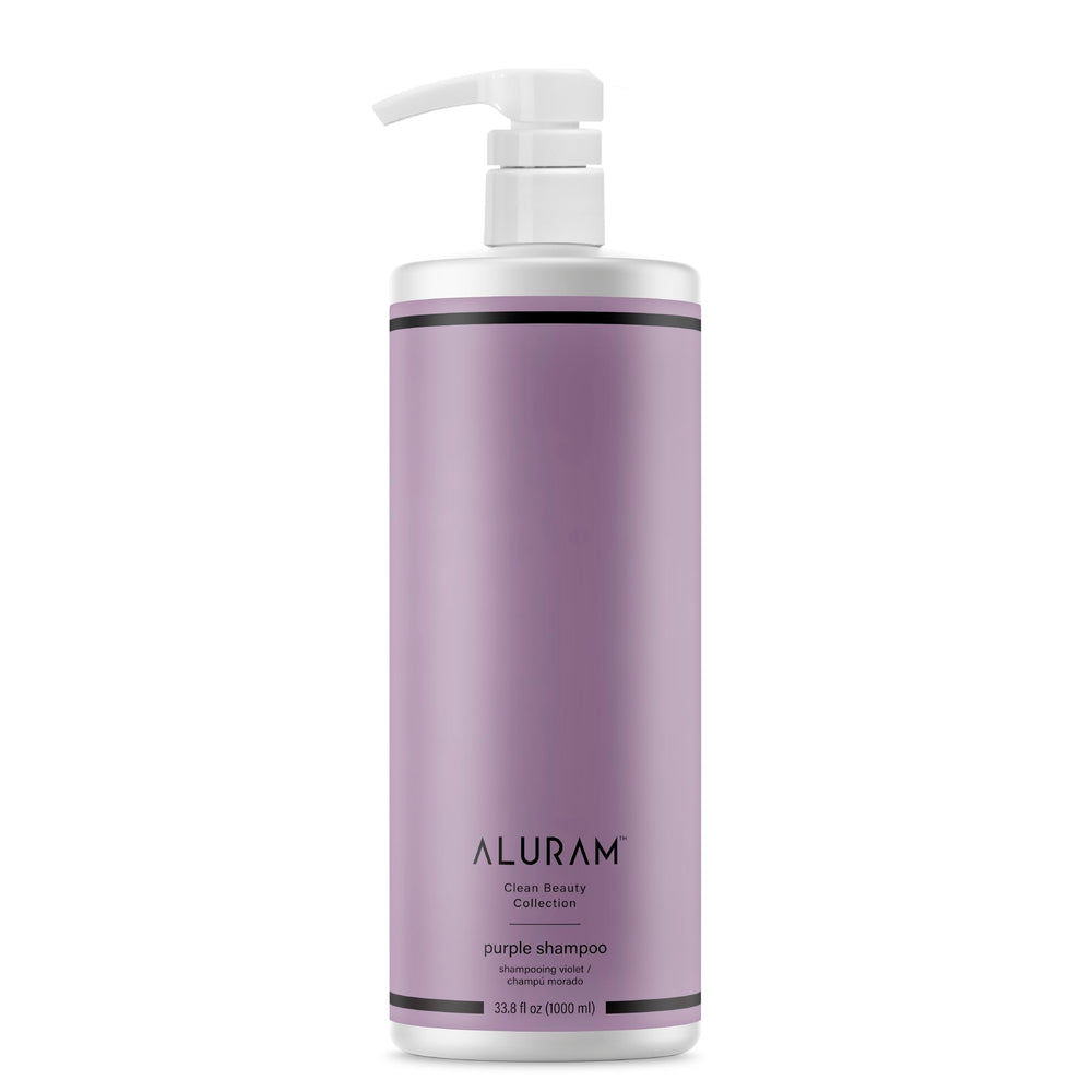 ALURAM coconut water purple shampoo bottle for brass control and cooler blondes