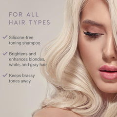 ALURAM Coconut Water Purple Shampoo being poured demonstrates nourishing lather for color-treated hair.