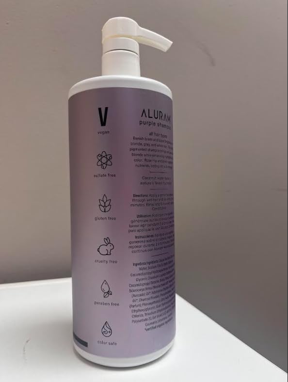 ALURAM coconut water purple shampoo-treatment-coverage suggests gradual fade-control for salon-like results