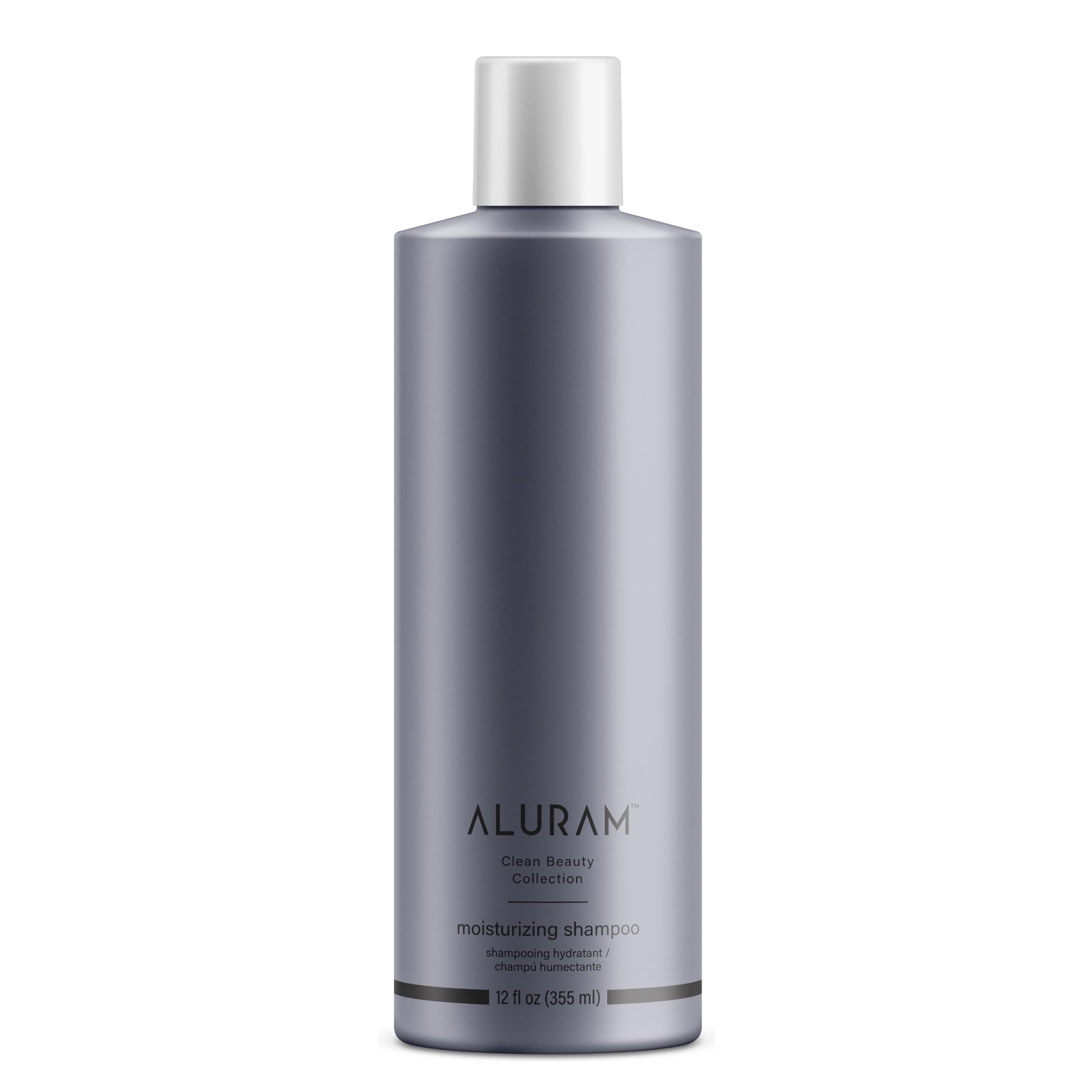 ALURAM Coconut Water Shampoo bottle showing hydration benefits.
