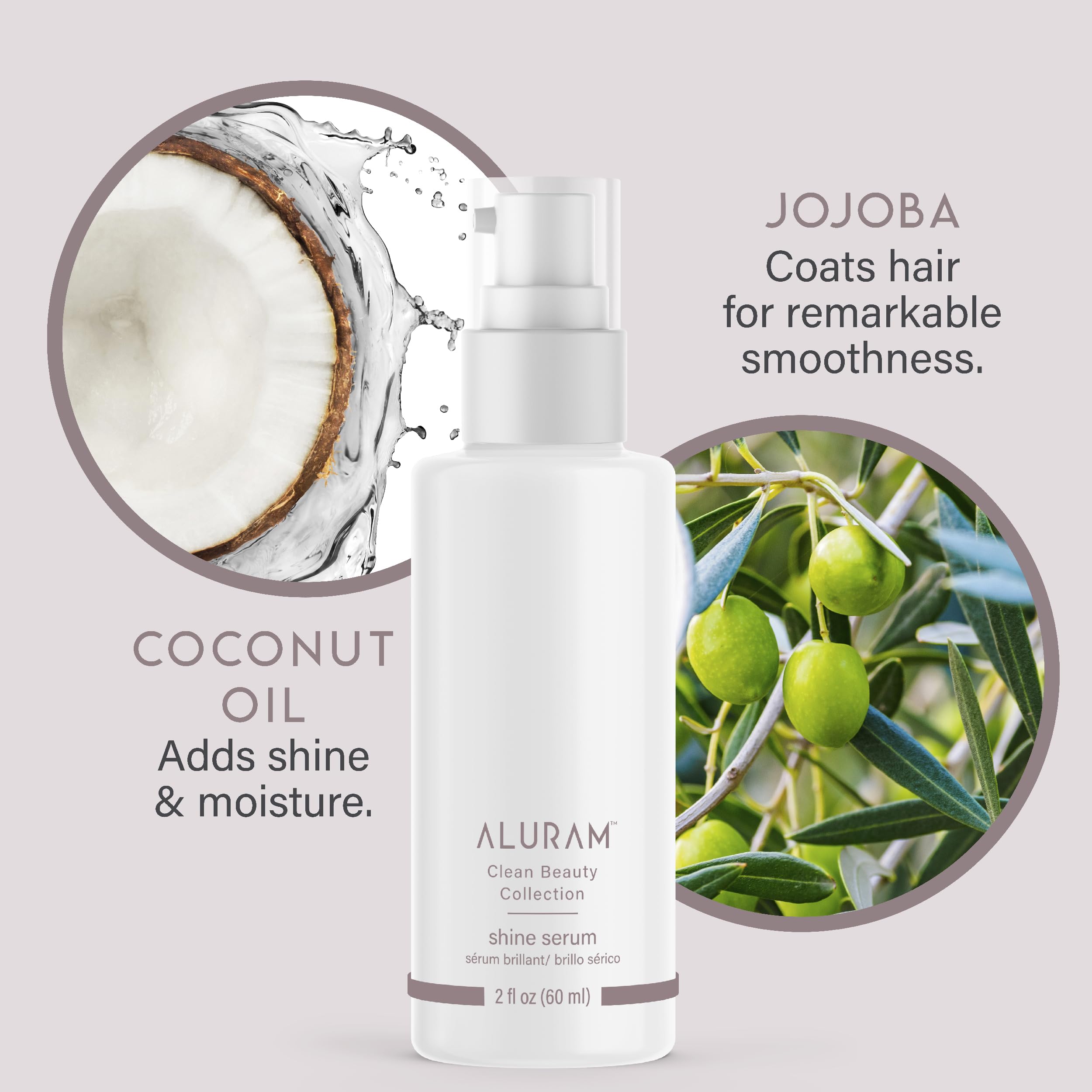 ALURAM Coconut Water Shine Serum provides frizz control after styling