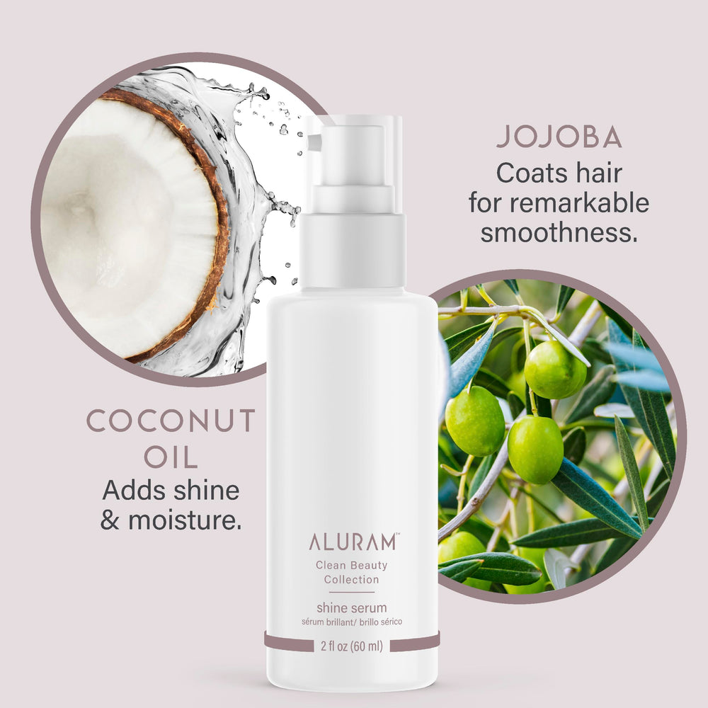 ALURAM Coconut Water Shine Serum provides frizz control after styling